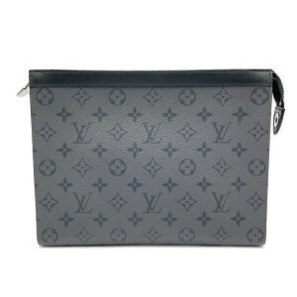 Louis Vuitton Pochette Voyage Clutch Bag Eclipse Black Shoulder Bag - Picture 1 of 7